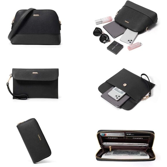 Fashion-Forward Black Leather Tote & Purse Set - Perfect for Every Occasion - Picture 6 of 6